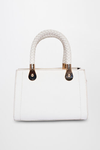 Off White Regular Textured Sling Bag, , image 6